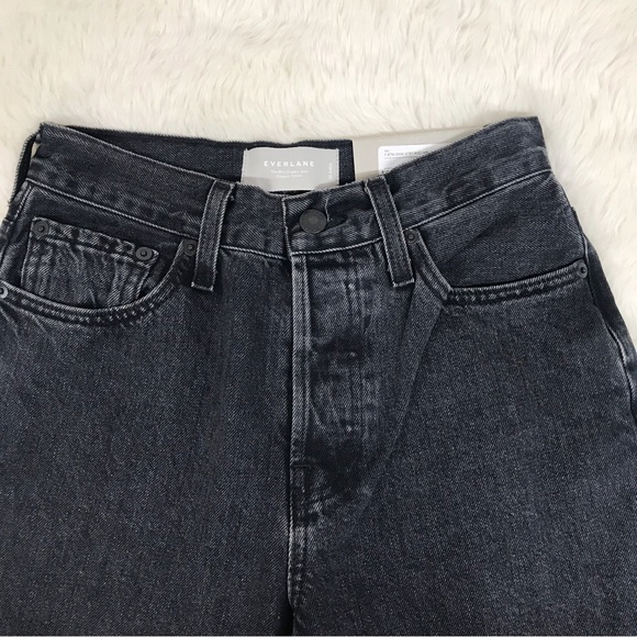 EVERLANE The 90s Cheeky Ankle Jean High Rise Straight Leg Black Size 26 New - Picture 5 of 15